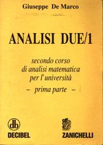 Giuseppe_De Marco_Analisi due/1 Secondo corso di analisi matematica per l'università 01 Prima parte