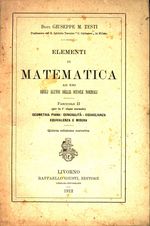 Giuseppe M._Testi_Elementi di matematica ad uso degli alunni delle scuole normali 02 Fascicolo II Geometria piana: generalità - eguaglianza - equivalenza e misura