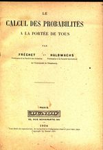 Maurice René_Fréchet_Calcul des probabilités a la portée de tous